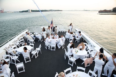 NY charter boa - Aqua Azul - top deck -tables